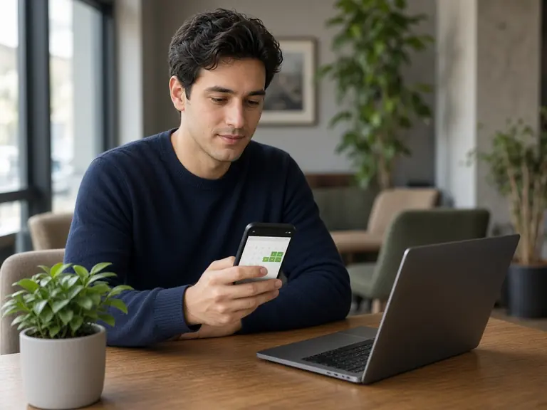 Akıllı telefonundan izin talebi oluşturan çalışan